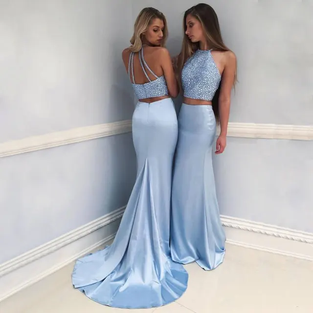 baby blue ball gown