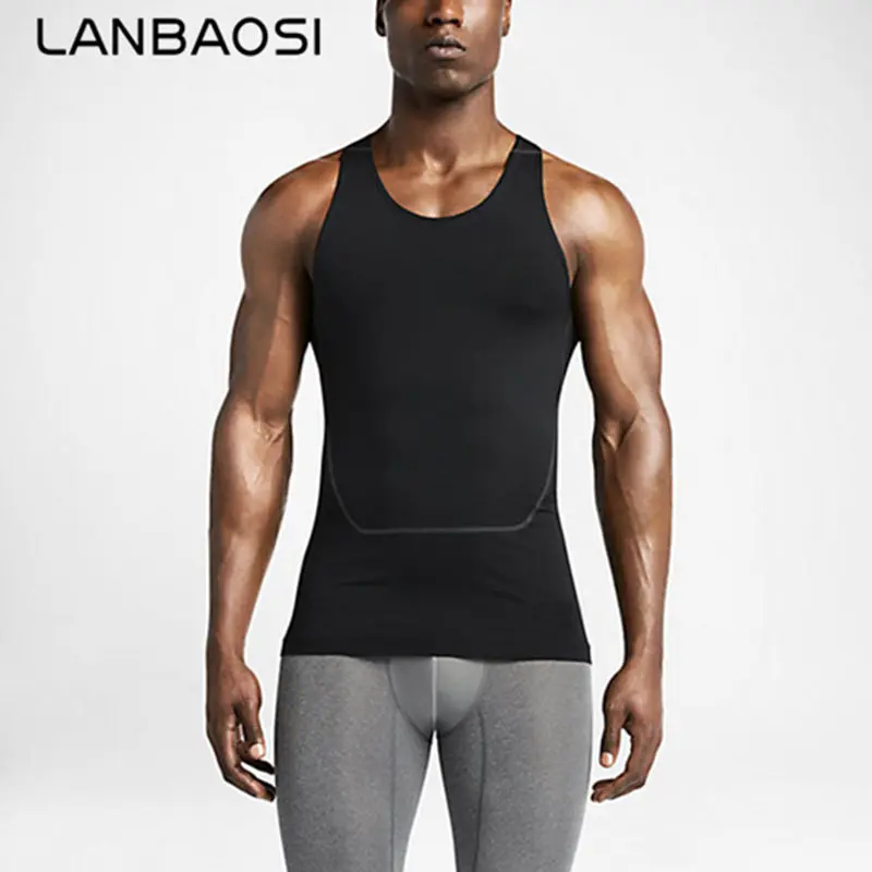 

LANBAOSI Men's Breathable Sport Vest Sleeveless Compression Tank Top