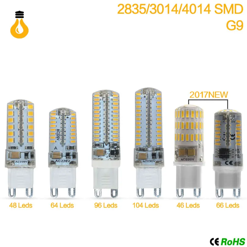 1 шт. 2018 новые G4 G9 светодиодный светильник лампы SMD 2835 3014 4014 Corn Light 360 градусов