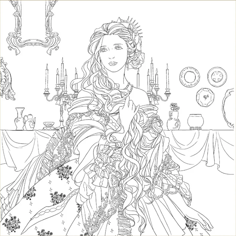 Beauty And The Beast Colouring Book Secret Garden Style Coloring Relieve Stress Kill Time Graffiti Painting Drawing In Books From Office School