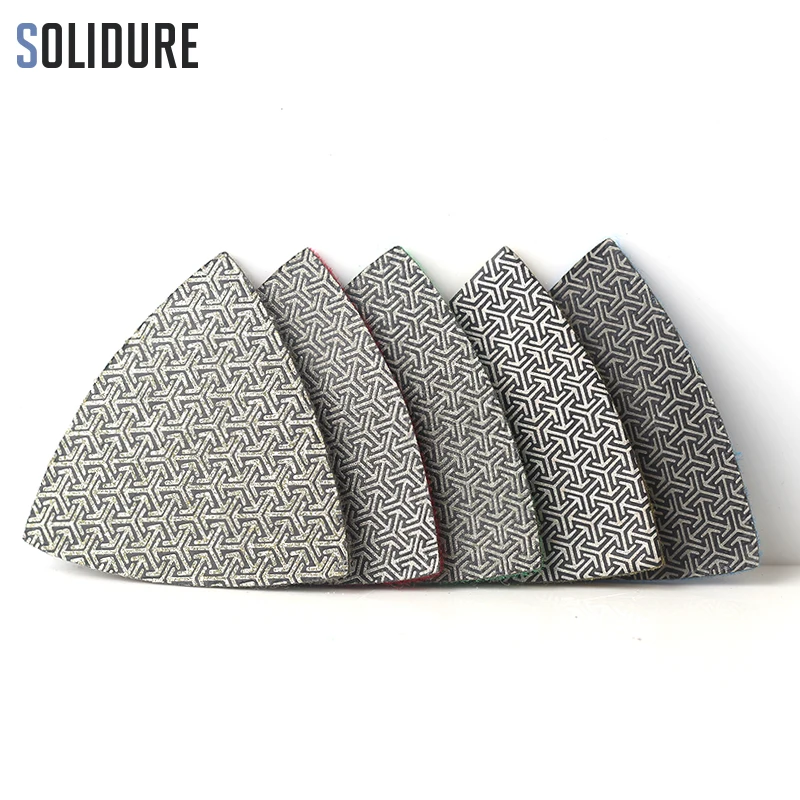 

3" Triangular Diamond Polishing Pads Electroplated Sanding Pad For Multi Tool as Fein Multimaster Dremel Renovator