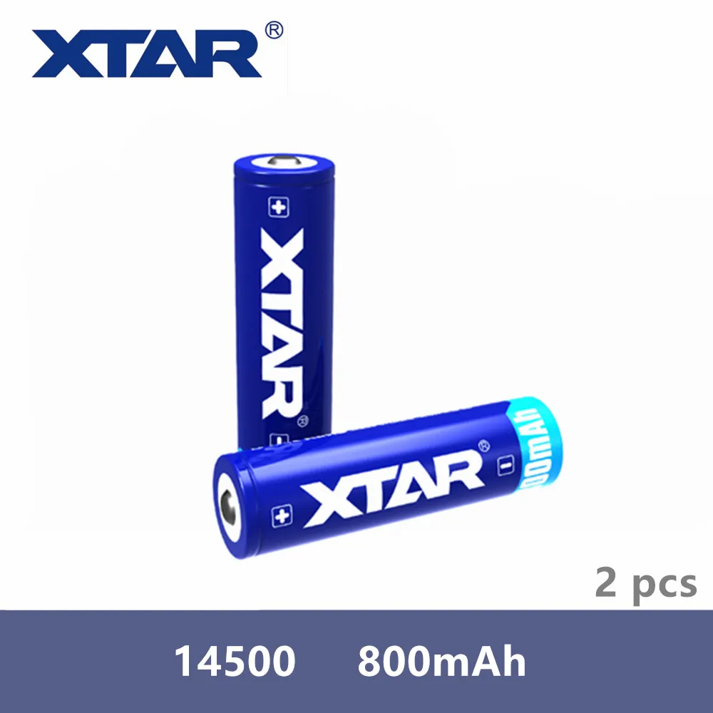 2 шт. оригинальный Xtar перезаряжаемый 14500 800 мАч 3 7 V защищенный аккумулятор