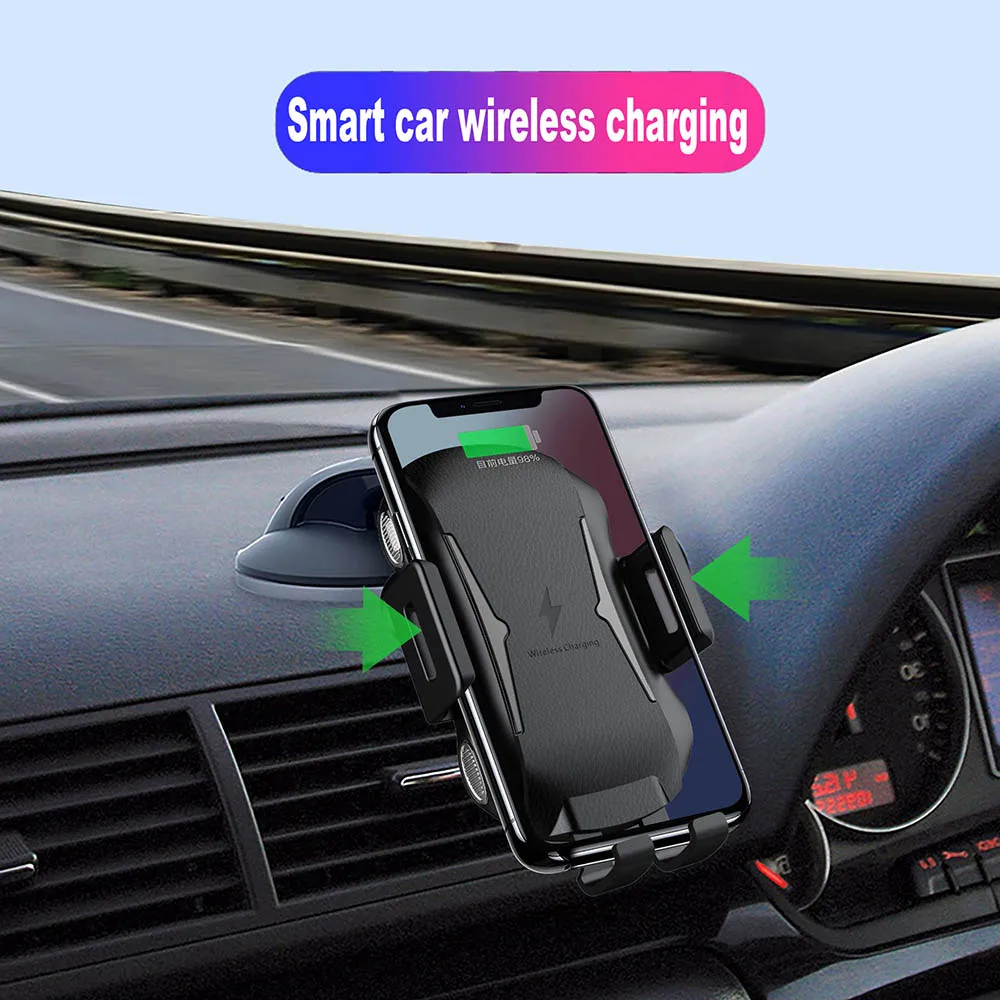 U&RO 10W QI Wireless Car Charger For iPhone Xs Max Xr 8 Plus Automatic Clamping Wireless Car Charger Mount For Samsung S8 S9 U&RO 10W QI Wireless Car Charger For iPhone Xs Max Xr 8 Plus Automatic Clamping Wireless Car Charger Mount For Samsung S8 S9