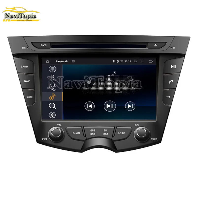 Best NAVITOPIA 4G RAM 64G ROM PX6 Six Core Android 9.0 Car DVD Multimedia Player GPS Navigation for Hyundai Veloster 2011 2012 2013- 5