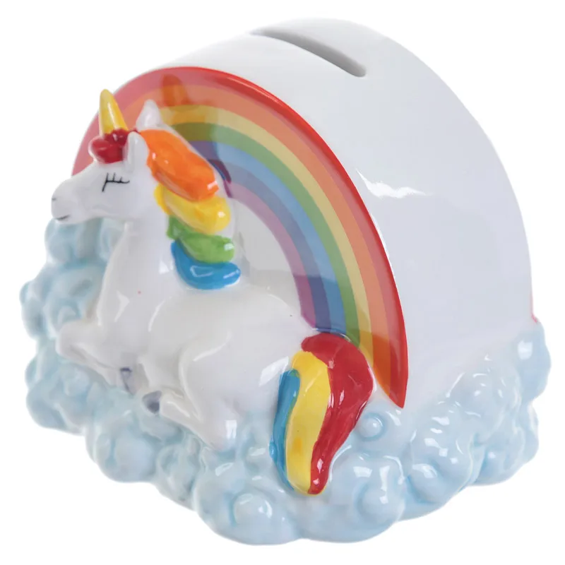 

Money Box Rainbow Cloud Unicorn Colorful Unicorn Piggy Bank Unicorn Fund Ceramic Money Pot Coin Bank Gifts For Kids 50aa048