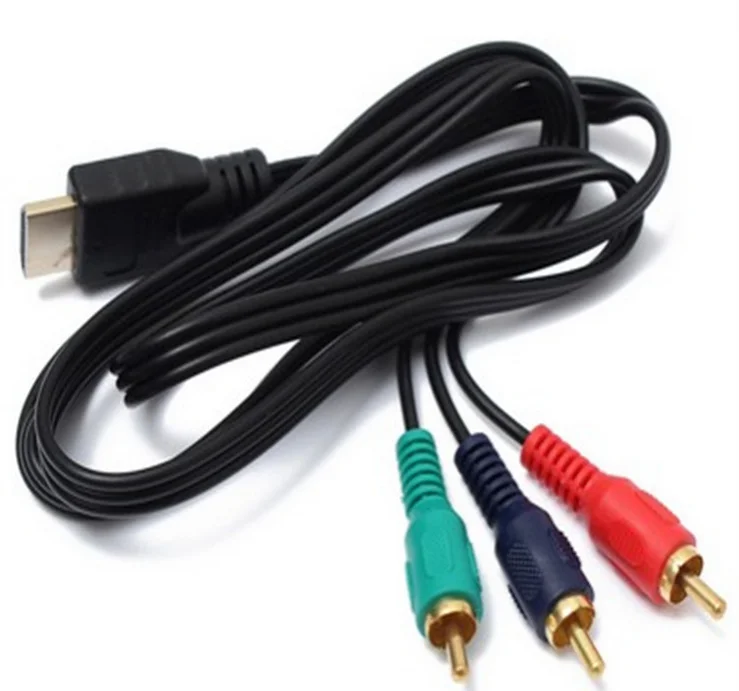10 قطعة HDTV HDMI إلى 3 RCA محول فيديو شاشة التلفاز مركب كابل الذهب مطلي