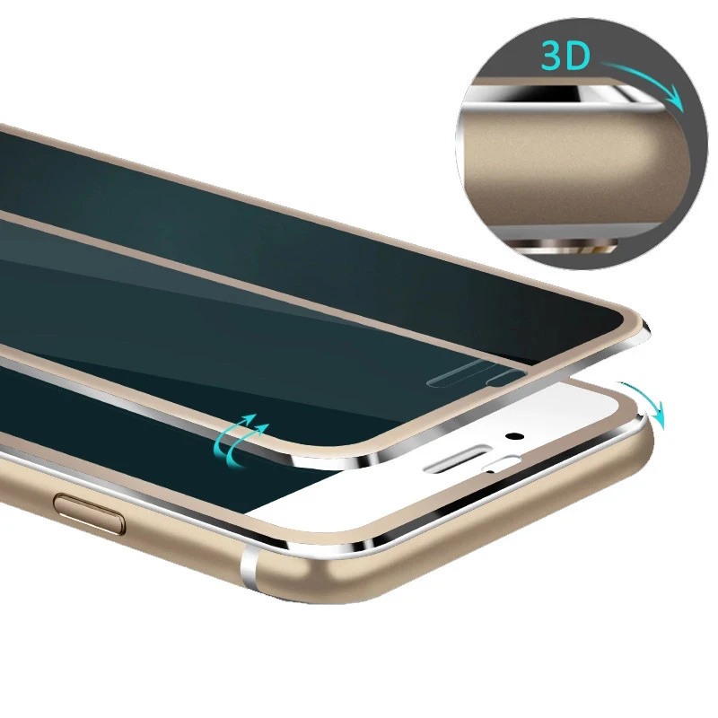 3D Алюминий сплав закаленное стекло для iPhone 6 S 7 плюс полный 9 H Защитная пленка |