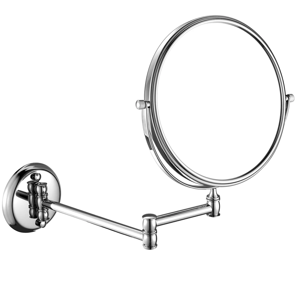 

GuRun Hotel Bathroom Wall Mount Makeup Mirror 10x/1x Magnification Dual Sided Shaving Mirrors 360 Swivel Extended Folding Arms