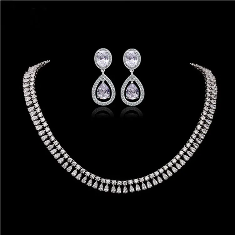 

Moonso CZ Wedding Engagement Bridal Real Sterling Silver 925 Genuine Simulated Jewelry Sets for women LJ1055 dsaw