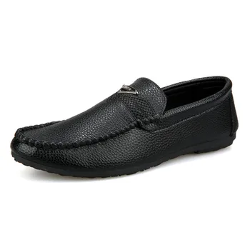

2019 Men's Driving Shoes Men Leather Loafers Shoes Fashion Handmade Soft Breathable Moccasins Flats Shoes Flats Zapatillas Hombr