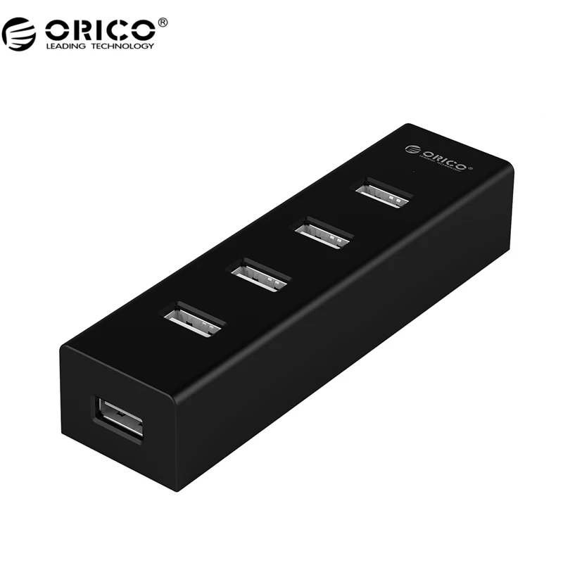 ORICO H4013-U2 High Speed USB 2.0 HUB 4 Ports USB Portable with 30CM Data Cable & Power Adapter Port- Black/Gray/Blue/Red ORICO H4013-U2 High Speed USB 2.0 HUB 4 Ports USB Portable with 30CM Data Cable & Power Adapter Port- Black/Gray/Blue/Red