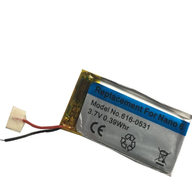 3.7V Li ion Battery Replacement 330mAh for iPod Nano 6 6th Gen 8GB 16GB