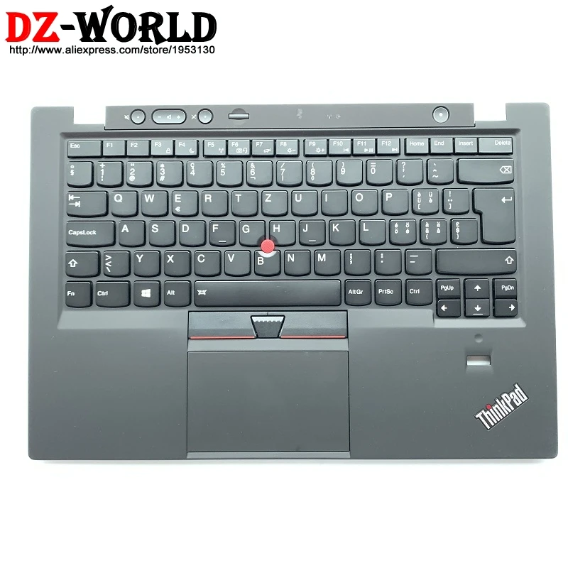 New Upper Case With Swiss Backlit Keyboard Touchpad For Lenovo Thinkpad X1 Carbon 1st Backlight