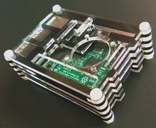Raspberry Pi 3&Raspberry Pi 2 Model B Acrylic Clear Case Cover Shell Enclosure Box ABS 9 Durable Laminates