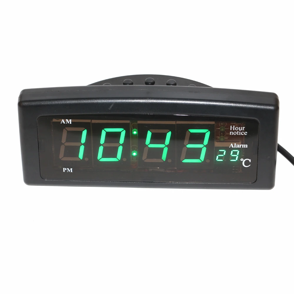 Desktop Digital Led Alarm Clocks with indoor Temperature Hourly Chime