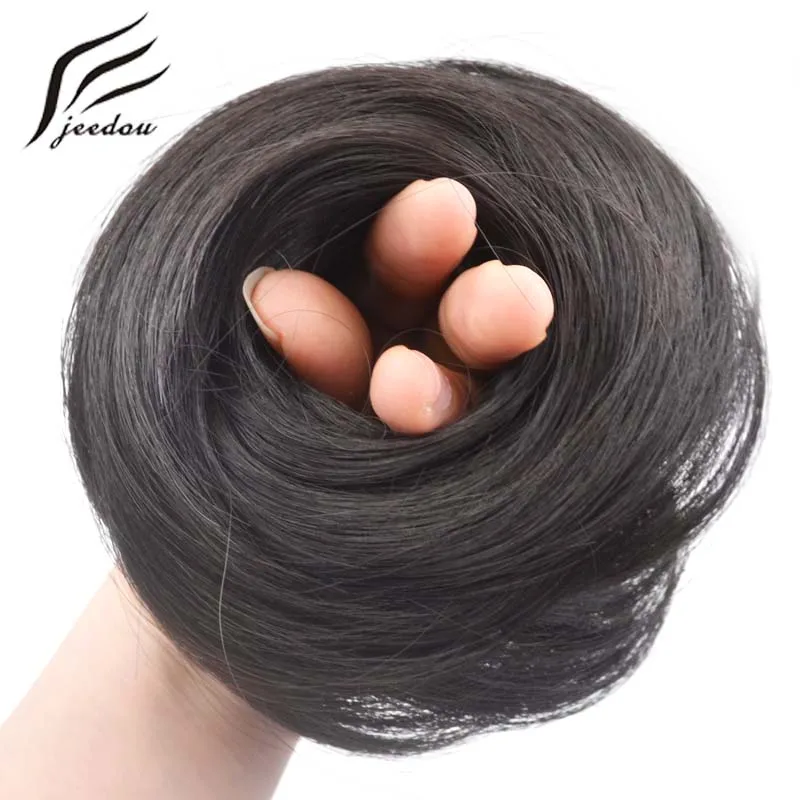 Jeedou натуральные волосы Chignon 30 г синтетические бублик для волос пучок Pad Популярные Высокие боковые булочки трендист Updos для средней длины