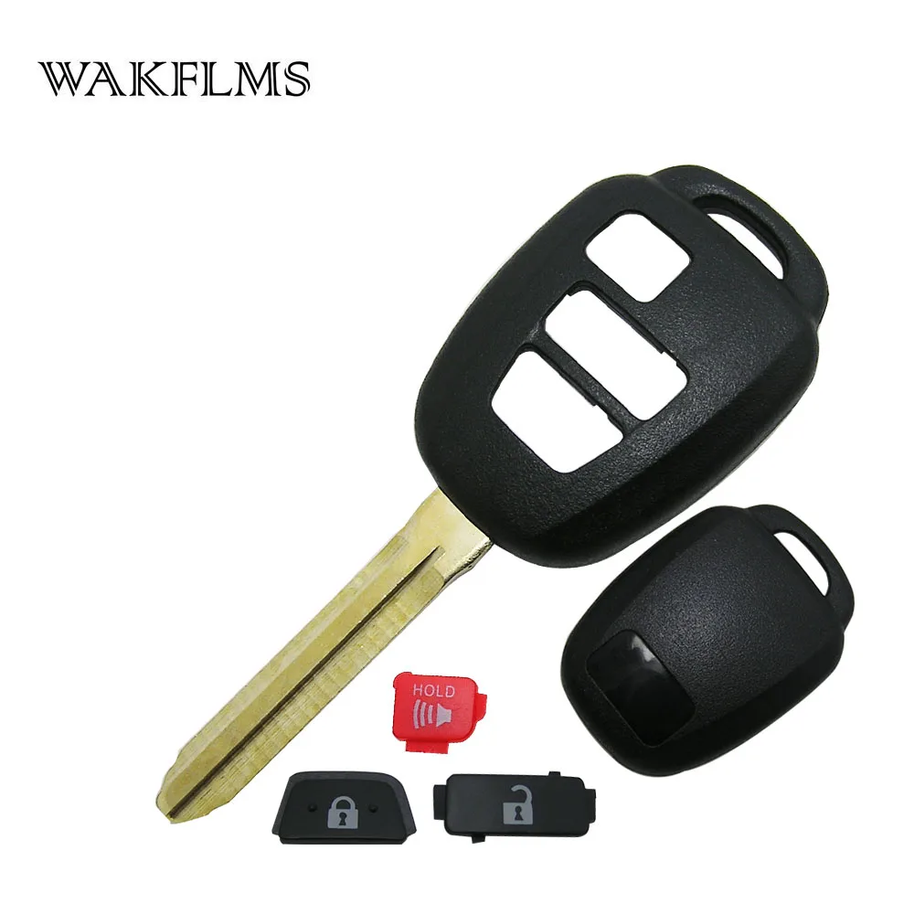 WAKFLMS 10pcs 2  3  4 Buttons Car Key Case Remote Shell Keyless Accessories For Toyota Only Shell No Board No Chip (3)