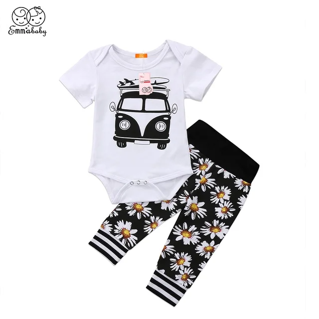 Emmababy Summer Kids Cotton Clothes Set 2pcs Toddler Baby Boy Car