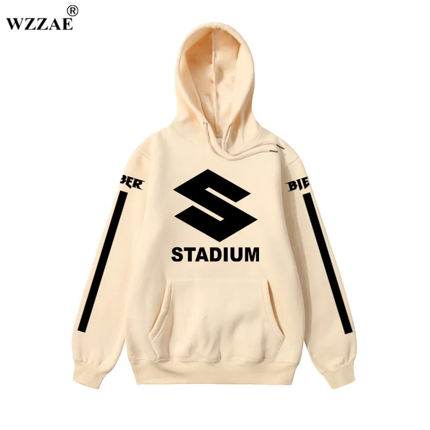 2018 New Design JUSTIN BIEBER STADIUM TOUR 2018 Men Hoodies Hip Hop Fashion Casual Blacck Stripe Purpose Tour Sweatshirts S-XXL
