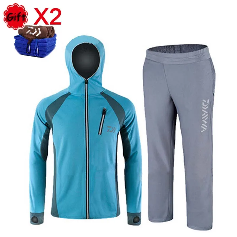 

Spring Summer Fishing Clothing Sets Outdoor Sport Clothes Men Breathable Hiking Camping Sportswear Anti-uv Cycling Fishing Sets