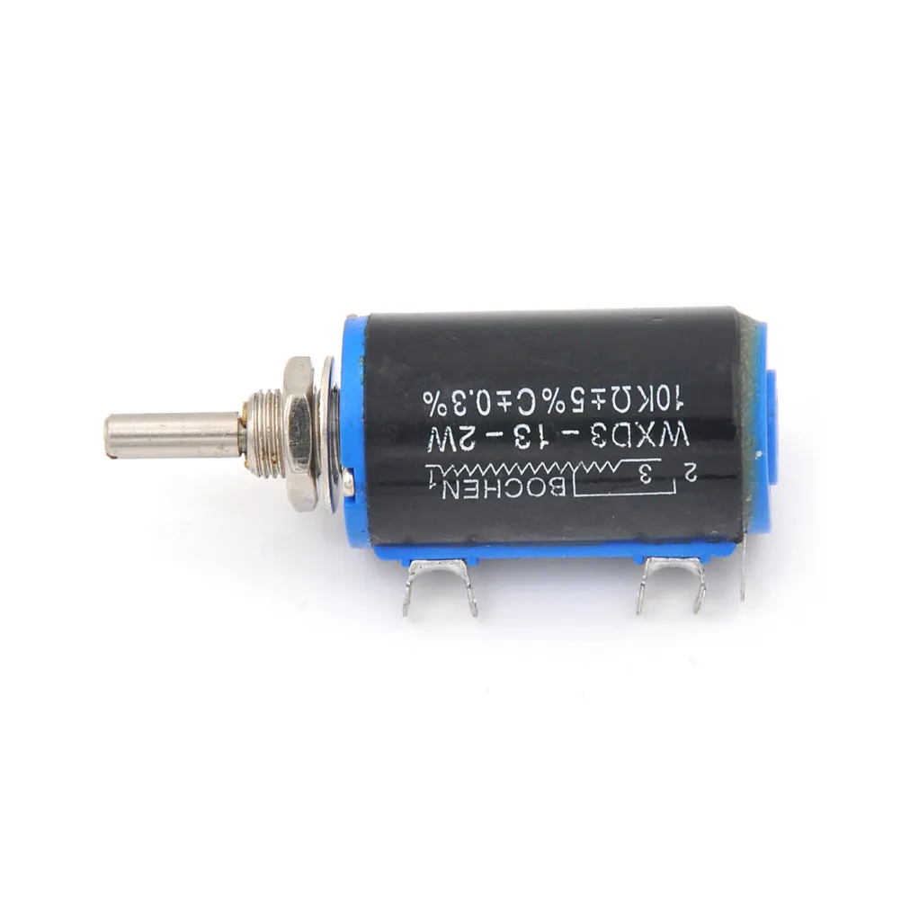 

WXD3-13-2W 10K Ohm Multi-Turn Wirewound Potentiometer Precision Multi Circle Potentiometer Sliding Rheostat 1pcs