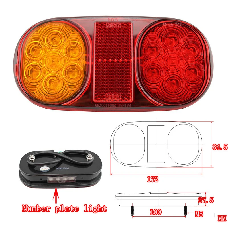 Buy Ego trailer 2PCS /1pairTRAILER LED tail lights