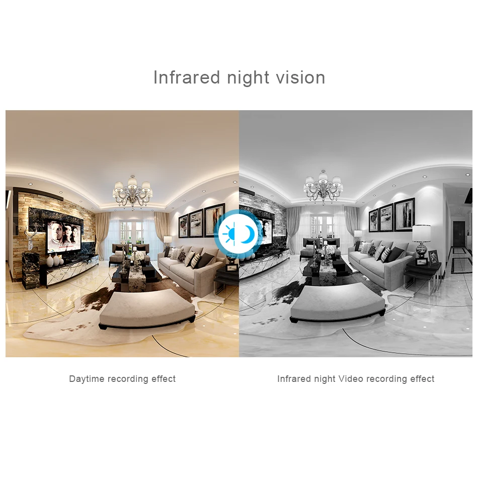 Камера видеонаблюдения HD FishEye IP 960P 360 градусов Full View мини 1 3 МП Wi Fi VR панорамная ИК