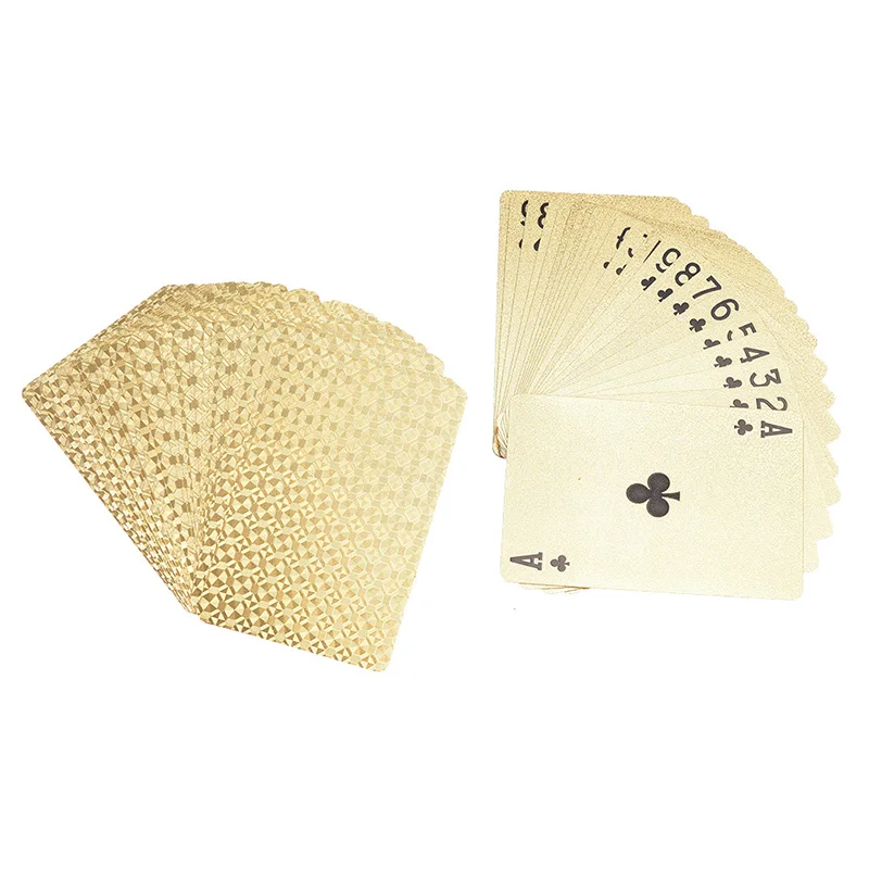 Золото серебро ПВХ покер евро USD стиль игральные карты 10 Стиль s водостойкие карты игровая доска 1 коробка