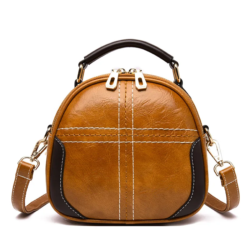 Женский мини кожаный рюкзак Sac a Dos многофункциональный Женский дорожный женский рюкзак для студентов сумки модная сумка через плечо - Цвет: Brown