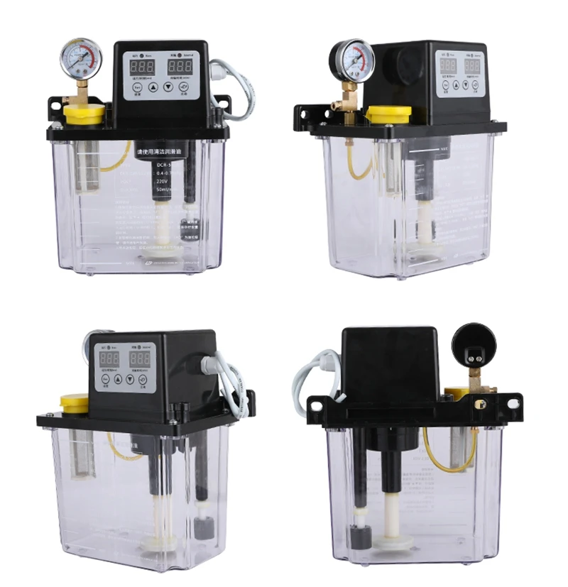 TECNR fully automatic lubricating oil pump 2L Liters with Pressure gauge 220V cnc electromagnetic lubrication pump