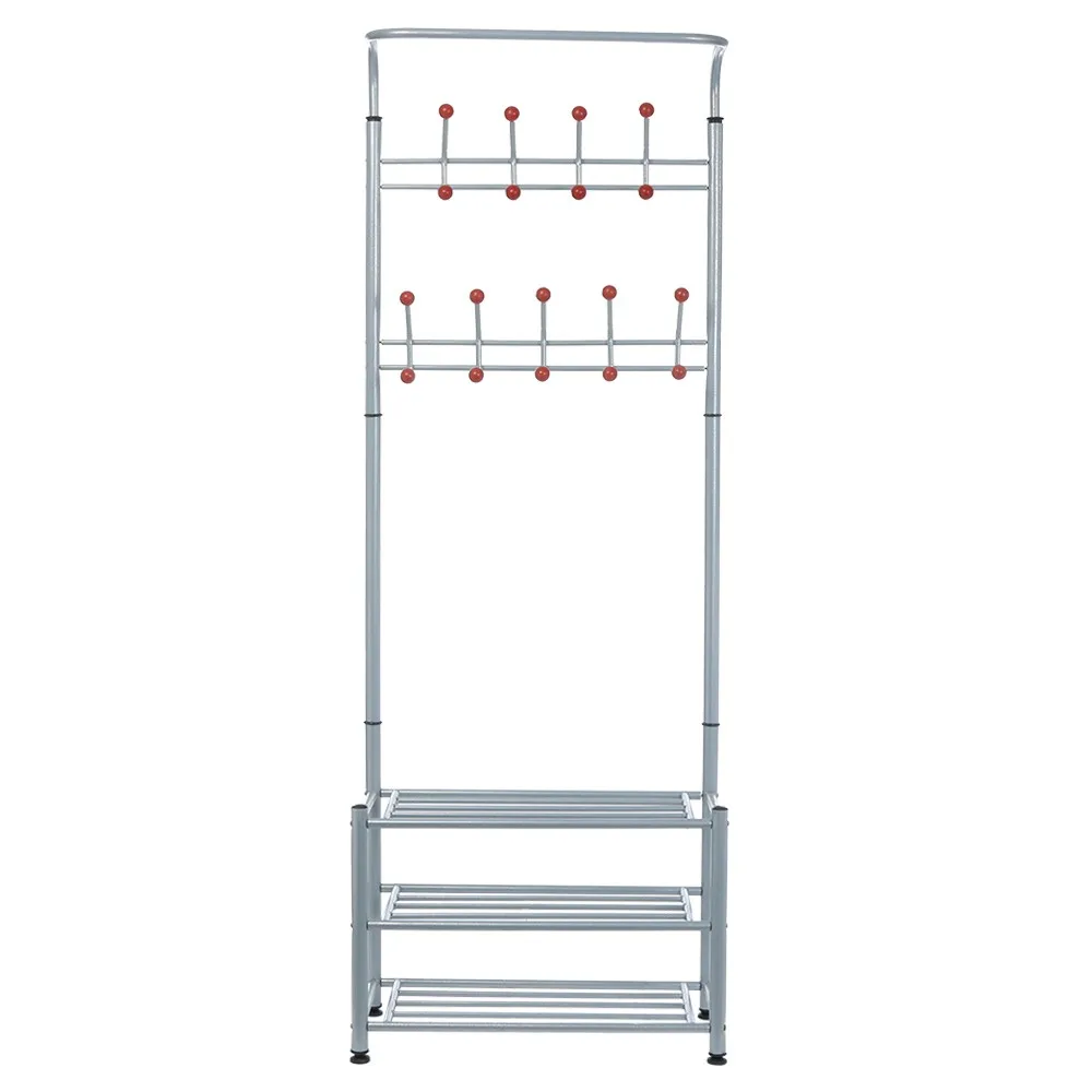 Костюмы металлические стойки прихожей пальто полка для обуви 3-х уровневая обуви Скамья с пальто шляпа зонтик вешалки для одежды Спальня мебель