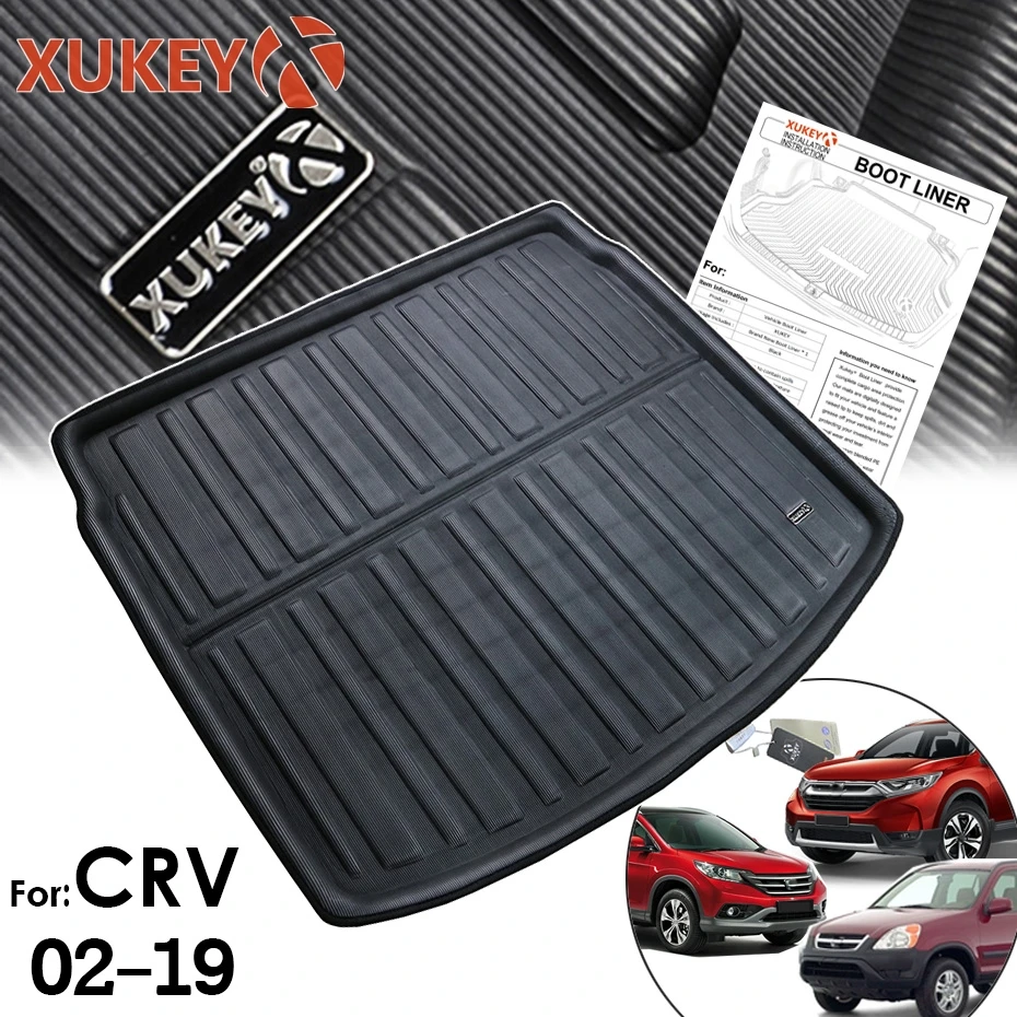 

For Honda CRV CR-V 2002 - 2018 Waterproof Cargo Boot Tray Liner Luggage Rear Trunk Floor Mat Carpet Tailored MK2 3 MK4 MK5 2017