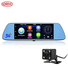 Udrive 7 дюймов 3 Г GPS Навигации Android 5.0 DVR HD 1080 P Video Recorder Bluetooth Заднего Вида с Двумя Объективами Камера Wi-Fi GPS Зеркало DVR