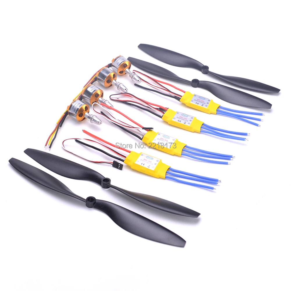 4pcs 30A ESC Brushless Speed Controller With 2A 5V BEC + 4pcs 2212 1000kv / 1400kv motor for RC Quadcopter Multicopter