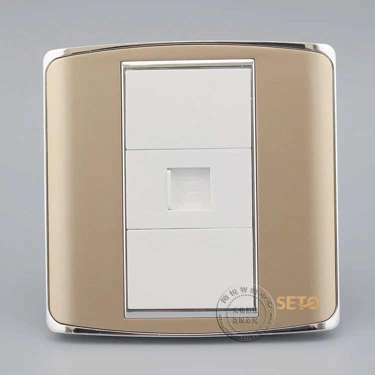 Wall Plate Champagne Color Single Port RJ45 CAT6 Network Ethernet LAN Socket Outlet Panel Faceplate | Компьютеры и офис