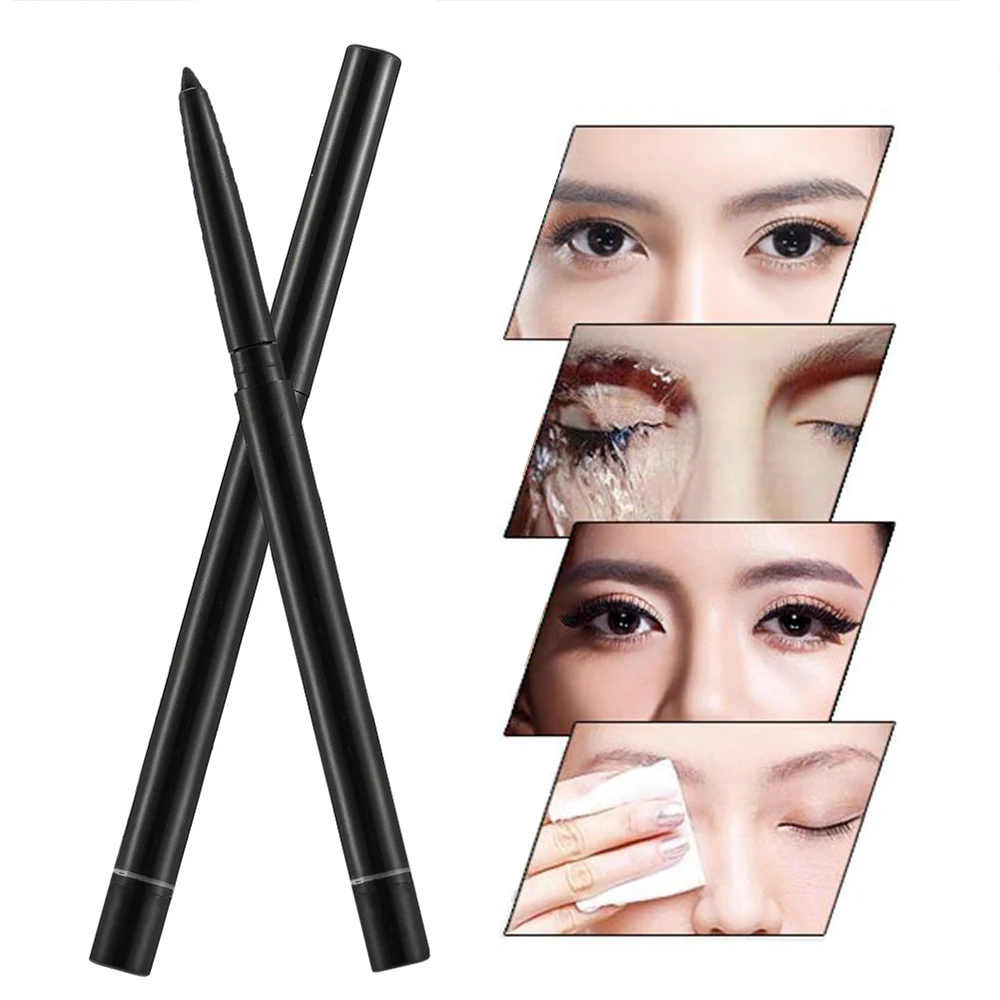 

Black Waterproof Sweat-proof Liquid Eyeliner Pencil Eyebrow Pen Maquiagem Make Up Eye Marker Essentials Eyeliner Contour TSLM1
