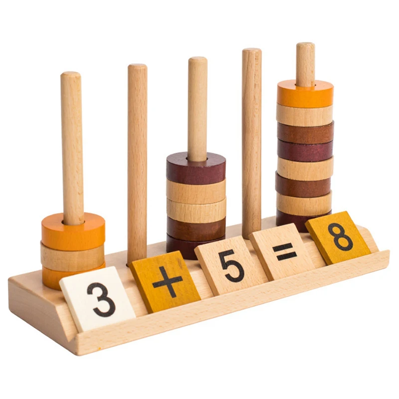 

Children'S Wooden Toys Puzzle Early Childhood Children Digital Bead Taiwan Wooden Blocks Count Early Education Toys