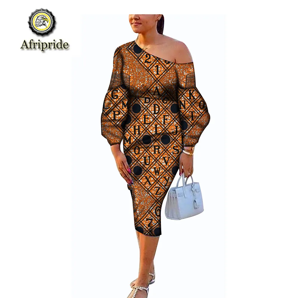 Платье в африканском стиле, весна и осень, стиль, чистый хлопок, рукав средней запястья, Анкара, принт Базен, riche, Дашики, AFRIPRIDE S1825042 - Цвет: 401