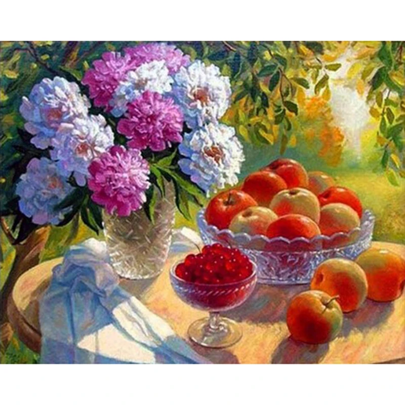 

Full SquareRound Drill 5D DIY Diamond Painting Table food 3D Embroidery Cross Stitch Mosaic Home Decor ZH