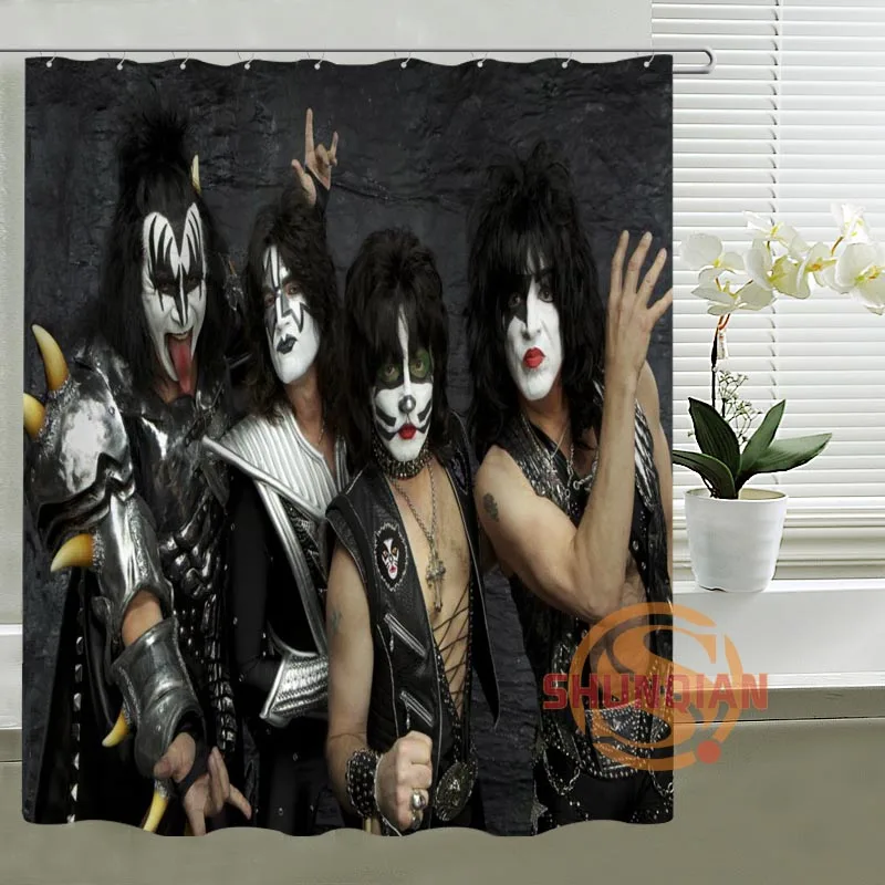 Kiss Band горячая Распродажа занавески для душа индивидуальный дизайн ваш