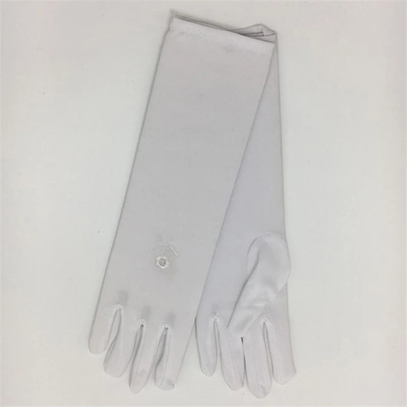 Летние женские Солнцезащитные вышитые перчатки, женские тонкие эластичные перчатки средней длины, модные аксессуары для вождения автомобиля