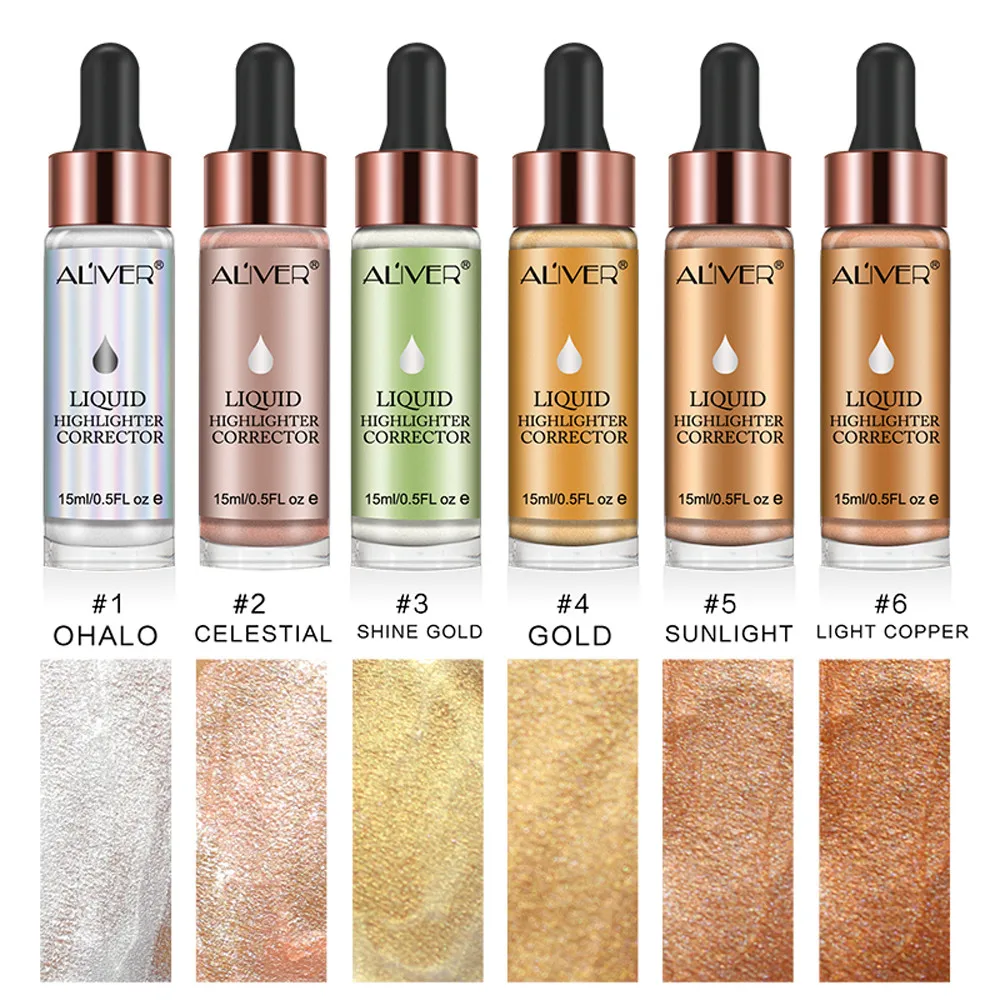 

16 Colors Highlighter Natural Matte Concealer Shimmer Face Glow Liquid Highlighter Cream MakeUp #Zer