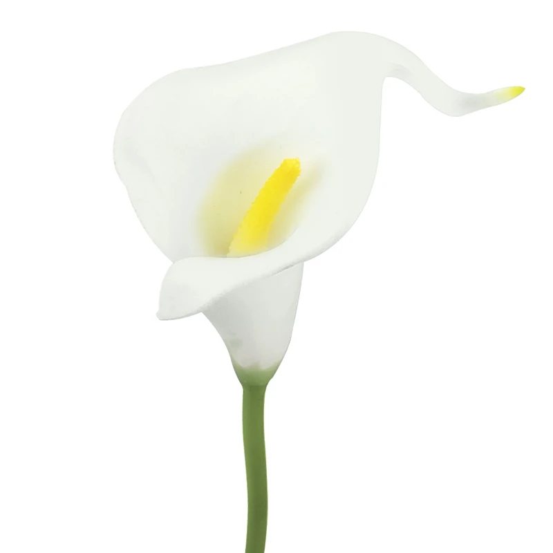 OurWarm 1 шт. Искусственные цветы Калла латексные декоративные цветы для свадебного букета DIY Свадебные украшения настоящие на ощупь Цветы 13 см - Цвет: White with yellow