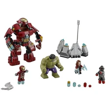 7110 Compatible Legoed 76031 Marvel Super Heroes Avengers Building Blocks Ultron Figures Iron Man Hulk Buster Bricks Toys Gifts