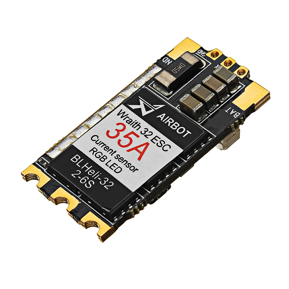 Оригинальный Airbot Wraith32 V1.1 35A BLheli_32 32bit 2-6S DShot1200 ESC с RGB светодиодный и датчик тока для