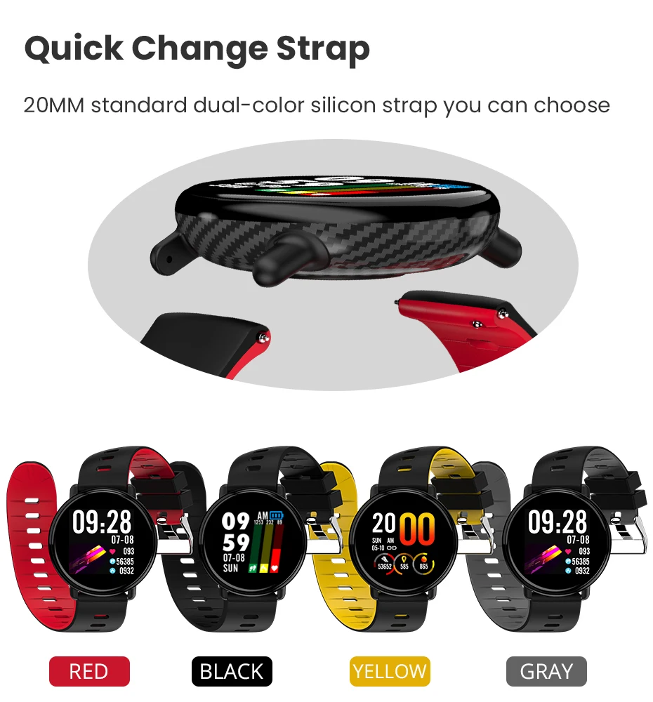 Virtoba A1 Bluetooth Smart Watch Men Women Full Touch Screen Activity Fitness Tracker Heart Rate Monitor 3D UI Smartwatch NEW 11