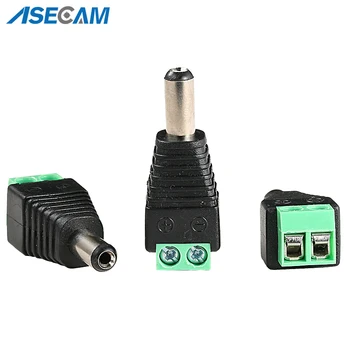 

12V 2.1*5.5mm DC Power Male Plug Jack Adapter Cable Connector Plug for CCTV Security Camera system Accessories LED Light