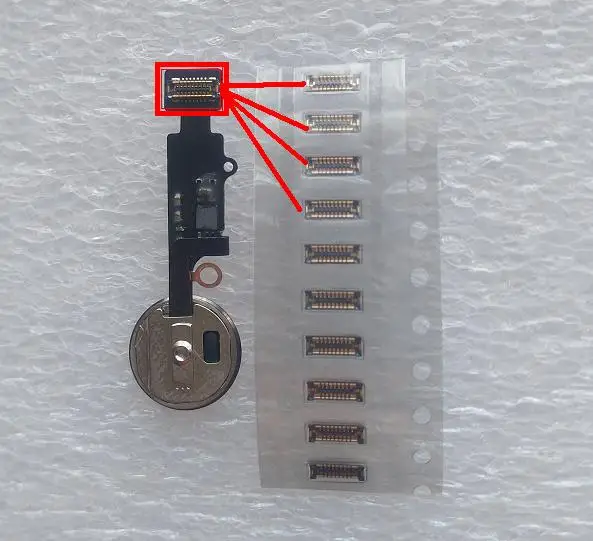 

2-200pcs/lot, Original new home button FPC connector clip For iPhone 7 7G & 7 plus 7+ 7P 7PLUS on flex, not 7 7plus home flex