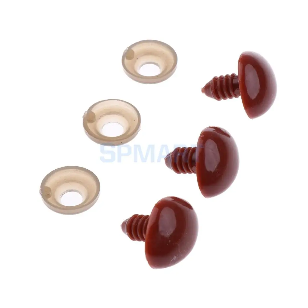 100 Pieces 14x18mm Triangle Safety Nose with BACKS for Teddy Bear Doll DIY Making Crafts - 4 colors