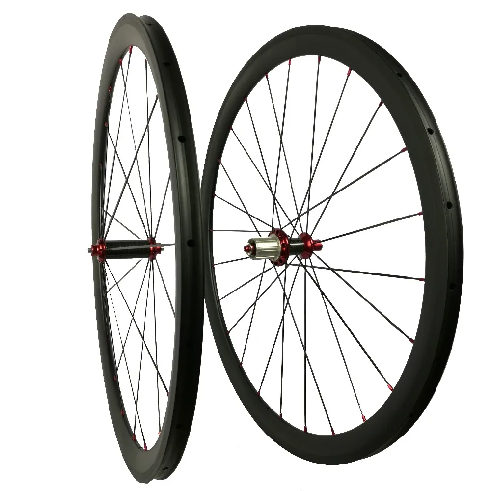 38mm Tubular bicycle wheels 700C 23/25mm Tyre compatible carbon